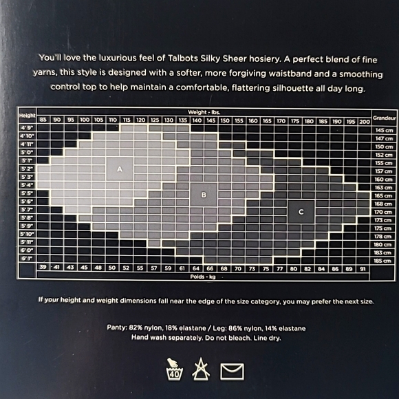 NWT Bundle of 2 pairs, Talbots Silky Sheer Pantyhose, Size B - Picture 6 of 8